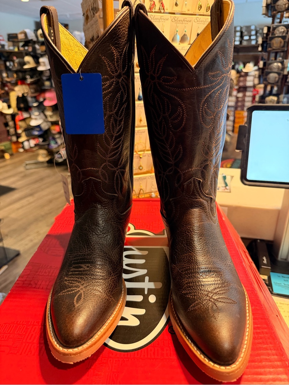 NEW women’s  Brown Leather Western Boots - Classic Cowboy Style